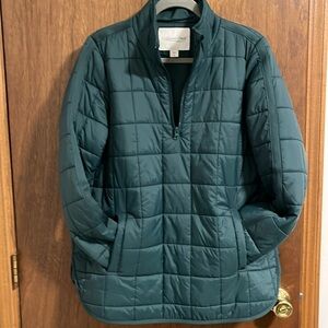 Coldwater Creek 1/4 zip pullover jacket. Gorgeous green color. Size M